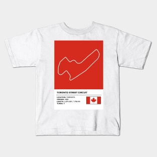 Toronto Street Circuit [info] Kids T-Shirt